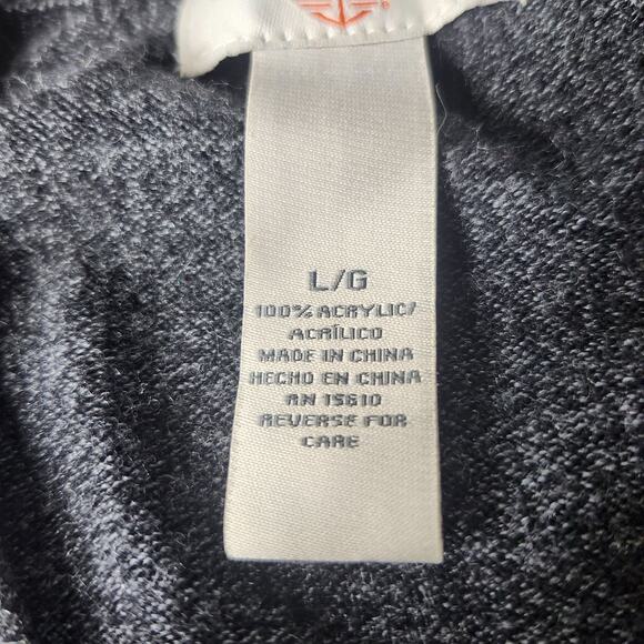 Dockers Men's V-Neck Sleeveless Sweater Vest Large Gray Acrylic - Picture 5 of 6